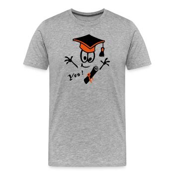 docteur - T-shirt bio Premium Homme - gris chiné - Devant - Damien (186cm)