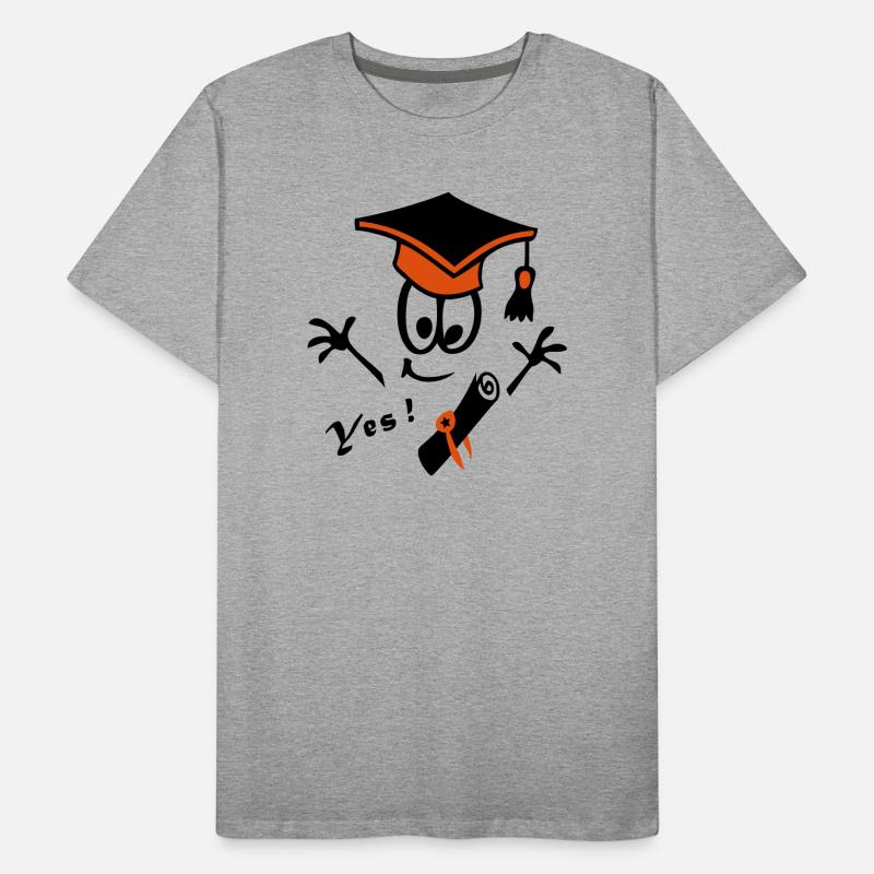 Doktorhut Studium Schule Comic Yes Männer Premium Bio T-Shirt