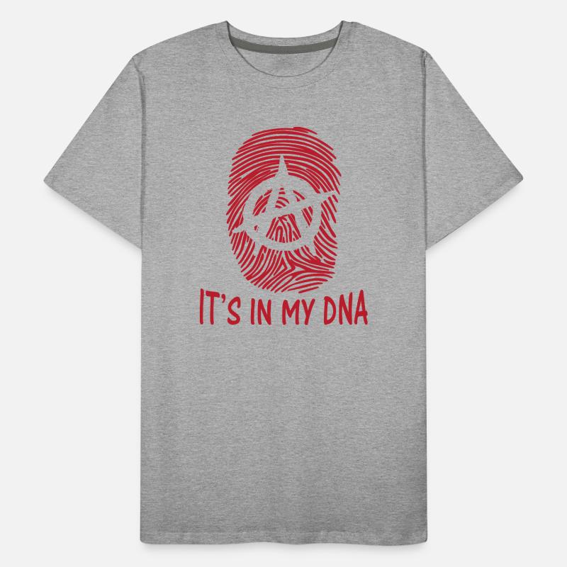 symbole de l'anarchie c'est dans mon empreinte digitale ADN Anarchie T-shirt bio Premium Homme