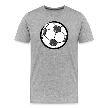 Soccer drawing - Men's Premium Organic T-Shirt - heather grey - Front - Damien (186cm)