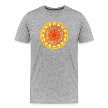 Sternentor Vertrauen ins Leben - Sonja Ariel - Männer Premium Bio T-Shirt - Grau meliert - Vorne - Damien (186cm)