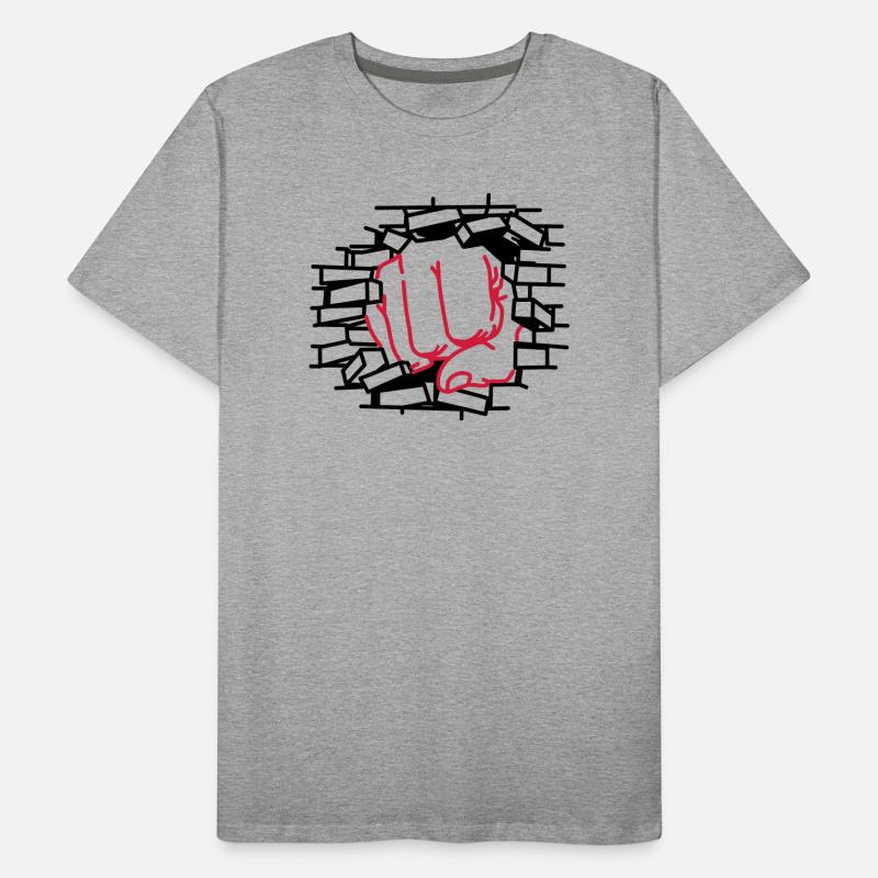 Faustdick, Faust, schlagen Männer Premium Bio T-Shirt
