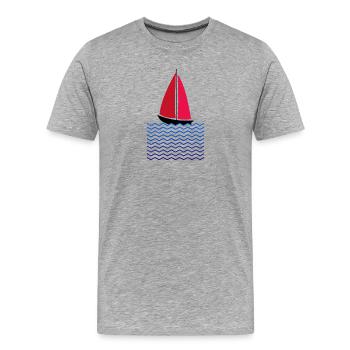 Sailing vacation vacation sea beach caribbean sun - Men's Premium Organic T-Shirt - heather grey - Front - Damien (186cm)