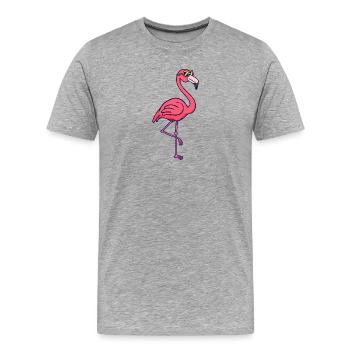 Flamingo Vacation Vacation Summer Chilling Relax - Men's Premium Organic T-Shirt - heather grey - Front - Damien (186cm)