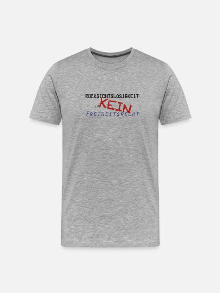 Rücksichtslosigkeit Motiv - Männer Premium Bio T-Shirt - Grau meliert