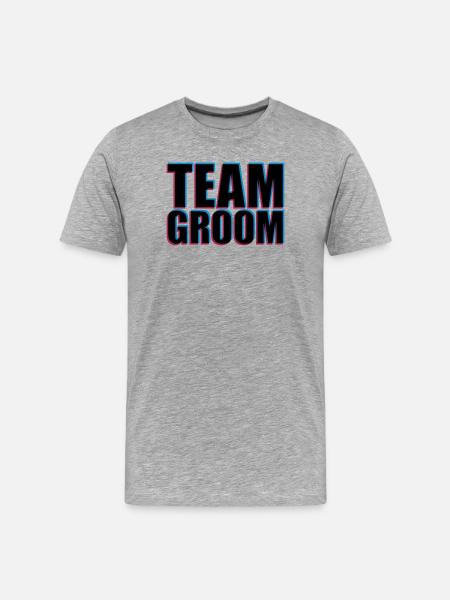 Groom 3D team - Men's Premium Organic T-Shirt - heather grey