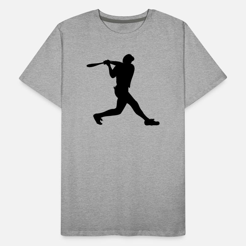 Baseball-Mann Junge mit Helm auf Strikes Männer Premium Bio T-Shirt