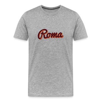 Roma Italy - Men's Premium Organic T-Shirt - heather grey - Front - Damien (186cm)