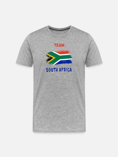 Team South Africa Flags Design - Men's Premium Organic T-Shirt - heather grey