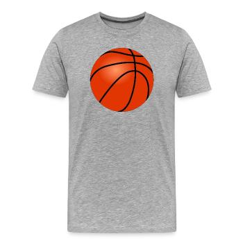 Basketball - Men's Premium Organic T-Shirt - heather grey - Front - Damien (186cm)