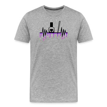 Heartbeat Nail Nail Polish Nail Artist Gift Heart - Men's Premium Organic T-Shirt - heather grey - Front - Damien (186cm)