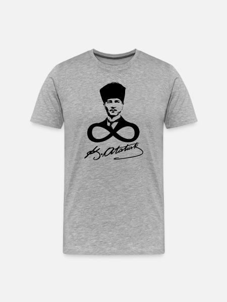 Ataturk Signature - Men's Premium Organic T-Shirt - heather grey