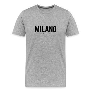 Milan Milan Italy - Men's Premium Organic T-Shirt - heather grey - Front - Damien (186cm)