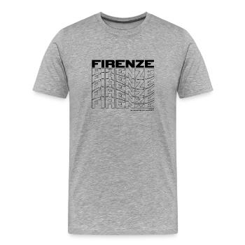 Florence Firenze - T-shirt bio Premium Homme - gris chiné - Devant - Damien (186cm)
