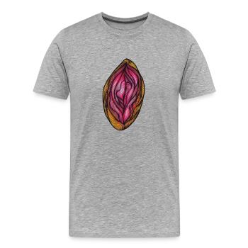 Fantasy in Beauty - Männer Premium Bio T-Shirt - Grau meliert - Vorne - Damien (186cm)