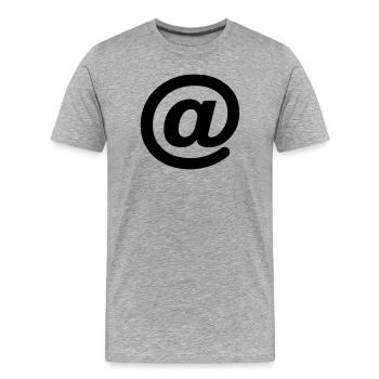 Am Schildersymbol - Männer Premium Bio T-Shirt - Grau meliert - Vorne - Damien (186cm)