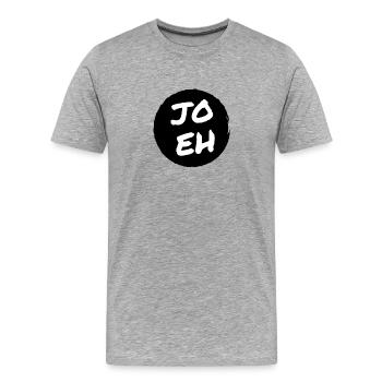 Jo eh - Ja, werde ich sicher eh nicht machen ;-) - Männer Premium Bio T-Shirt - Grau meliert - Vorne - Damien (186cm)