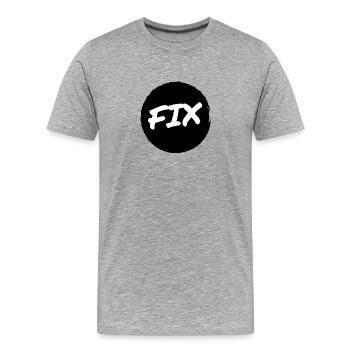 Fix - 100 % sécurisé, fix hoit Oida ;-) - T-shirt bio Premium Homme - gris chiné - Devant - Damien (186cm)