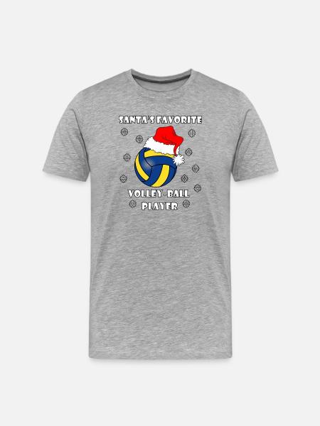 Santa's favorite VOLLEY player - Men's Premium Organic T-Shirt - heather grey