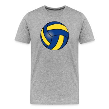 Volleyball for volleyball players - Men's Premium Organic T-Shirt - heather grey - Front - Damien (186cm)