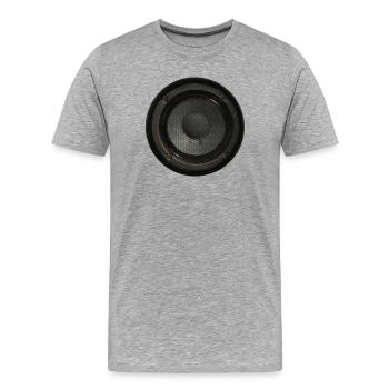 Lautsprecherbox Speaker - Männer Premium Bio T-Shirt - Grau meliert - Vorne - Damien (186cm)