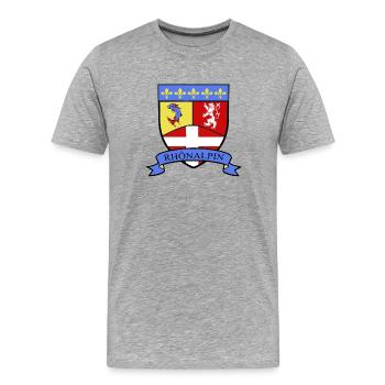 Rhônalpin - T-shirt bio Premium Homme - gris chiné - Devant - Damien (186cm)