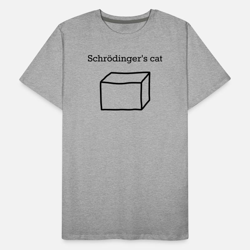 Le chat de Schrödinger – Drôle de nerd de physique quantique T-shirt bio Premium Homme