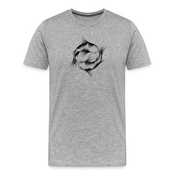 Kois - Men's Premium Organic T-Shirt - heather grey - Front - Damien (186cm)