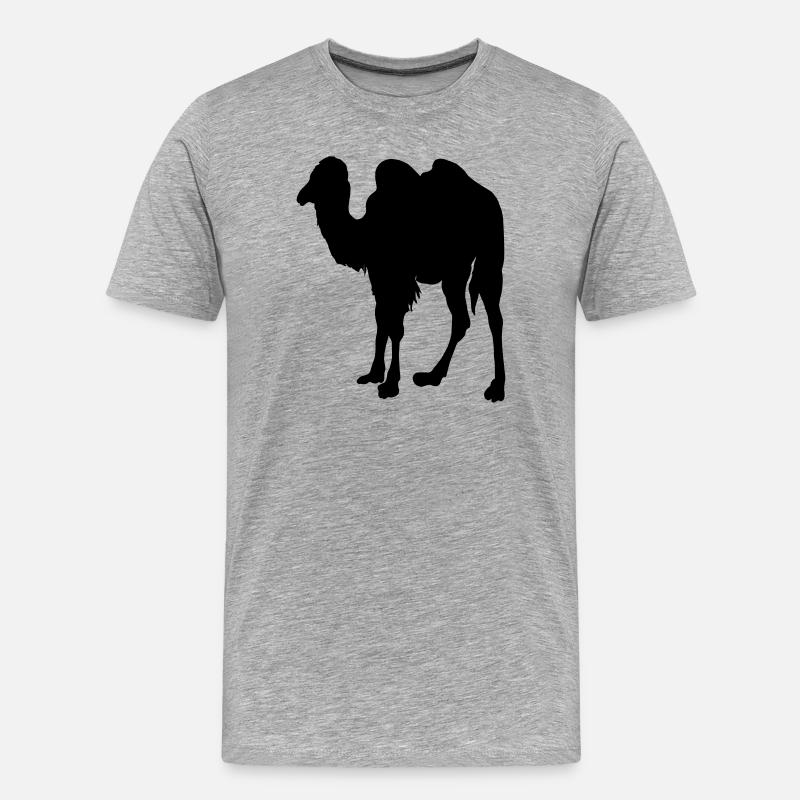 Kamel, Kamel - Männer Premium Bio T-Shirt - Grau meliert