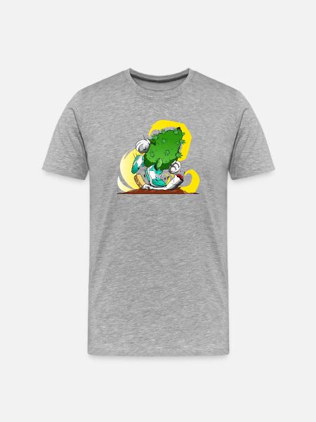 Smoke weed, not cigarettes - Men's Premium Organic T-Shirt - heather grey