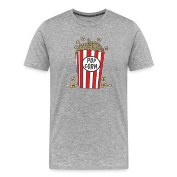 Pop-corn - T-shirt bio Premium Homme - gris chiné - Devant - Damien (186cm)