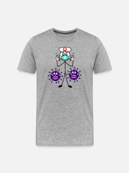 Make sure you get the vaccine - Men's Premium Organic T-Shirt - heather grey