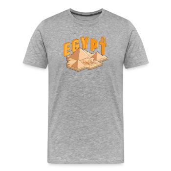 Egypt Pyramids - Men's Premium Organic T-Shirt - heather grey - Front - Damien (186cm)