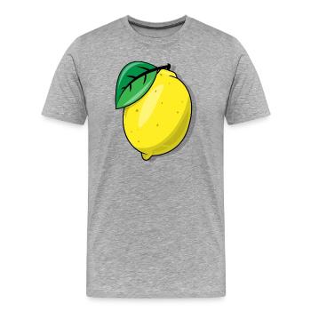 citron - T-shirt bio Premium Homme - gris chiné - Devant - Damien (186cm)
