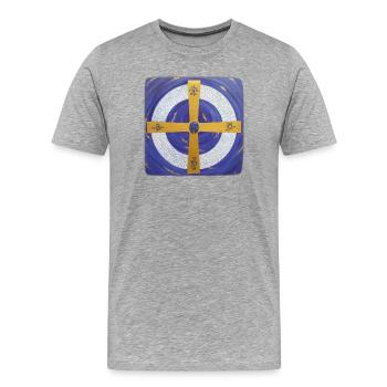 Archangel Michael Crystal Star Gate - Men's Premium Organic T-Shirt - heather grey - Front - Damien (186cm)