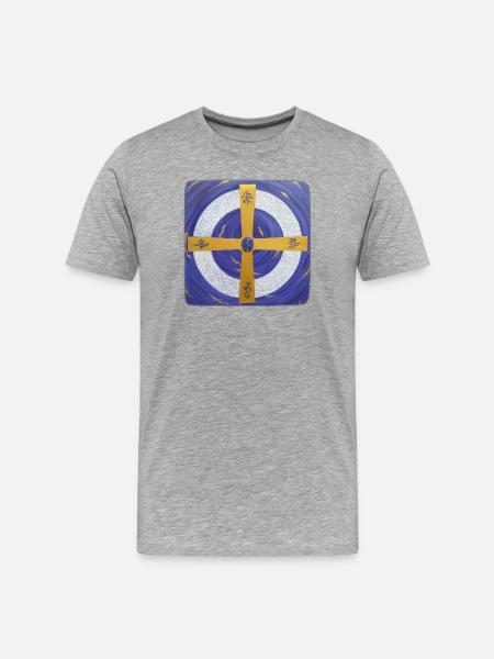 Archangel Michael Crystal Star Gate - Men's Premium Organic T-Shirt - heather grey