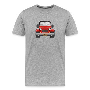 Geländewagen Auto - Männer Premium Bio T-Shirt - Grau meliert - Vorne - Damien (186cm)