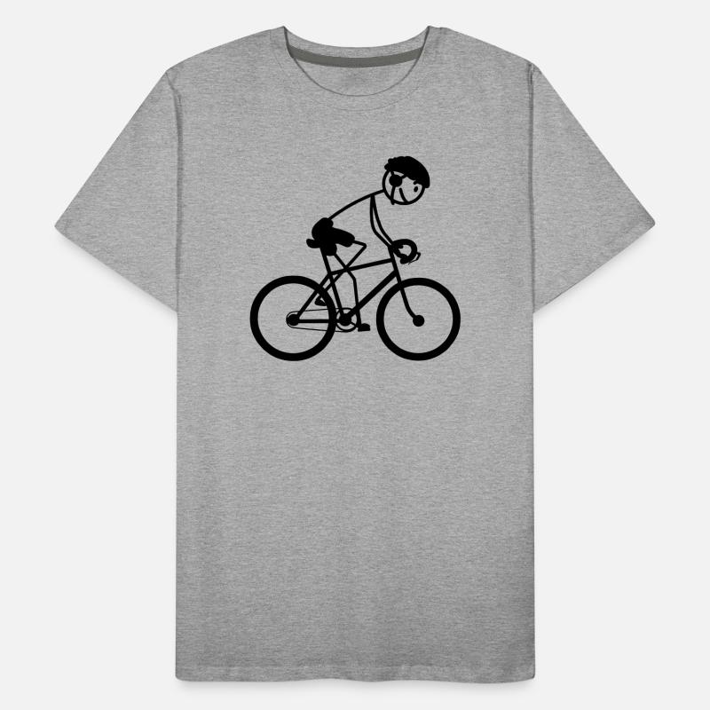 Jung oder Mann auf dem Fahrrad Männer Premium Bio T-Shirt