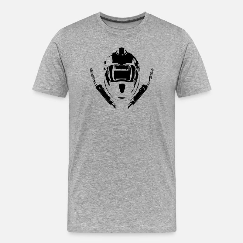 Schweisser - Männer Premium Bio T-Shirt - Grau meliert