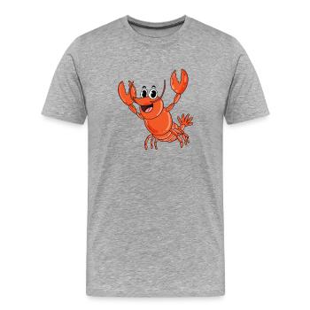 Homard - T-shirt bio Premium Homme - gris chiné - Devant - Damien (186cm)