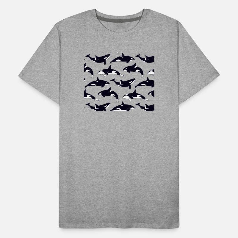 Black and white orca pattern pattern Men's Premium Organic T-Shirt