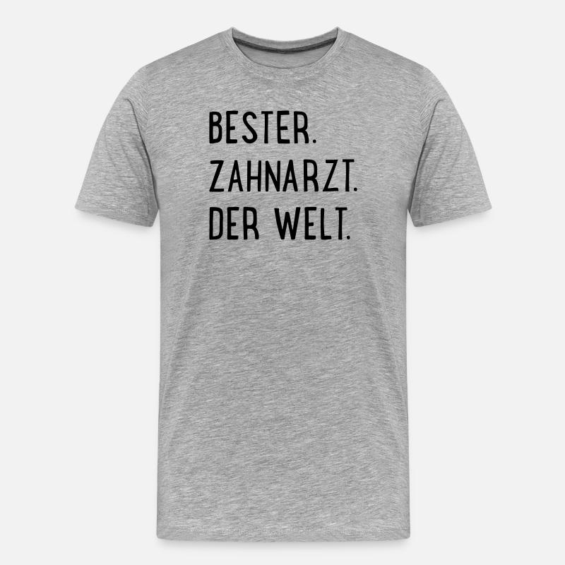 bester zahnarzt - Männer Premium Bio T-Shirt - Grau meliert