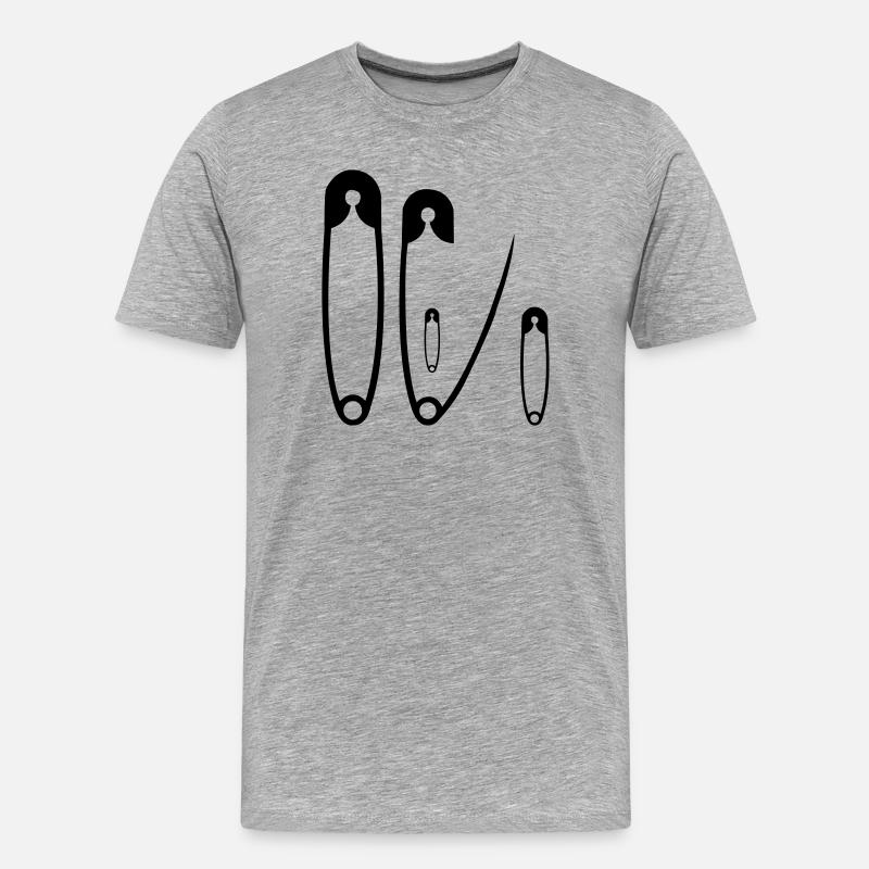 Schwanger mit 2. Kind - Männer Premium Bio T-Shirt - Grau meliert