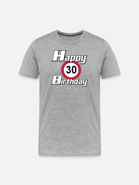 30.Birthday , Happy Birthday 30 (25) - Men's Premium Organic T-Shirt - heather grey