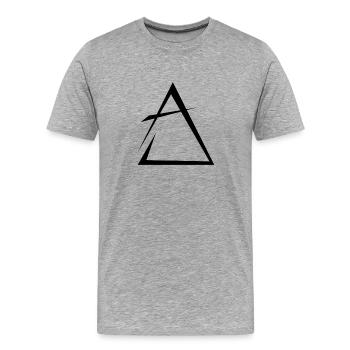 Élément air - T-shirt bio Premium Homme - gris chiné - Devant - Damien (186cm)