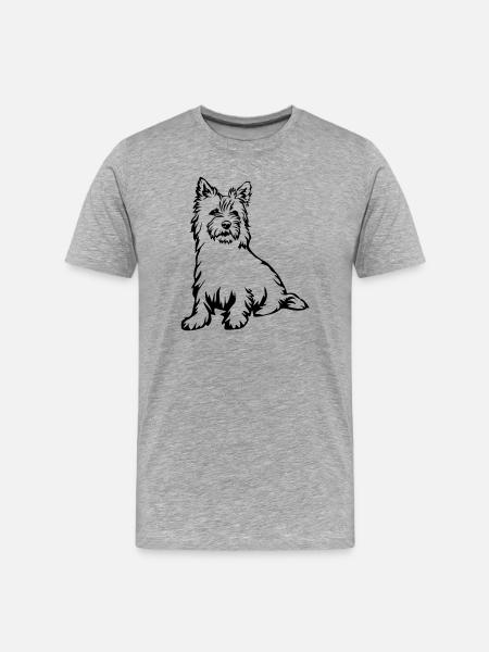 Cairn Terrier - Men's Premium Organic T-Shirt - heather grey