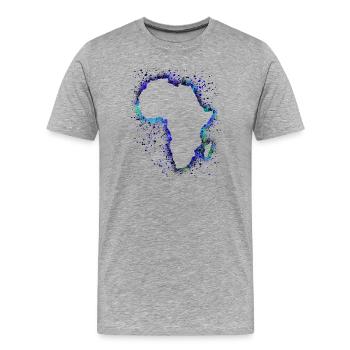 Afrika - Männer Premium Bio T-Shirt - Grau meliert - Vorne - Damien (186cm)