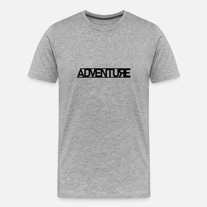 Abenteuer Entdecker - Männer Premium Bio T-Shirt - Grau meliert