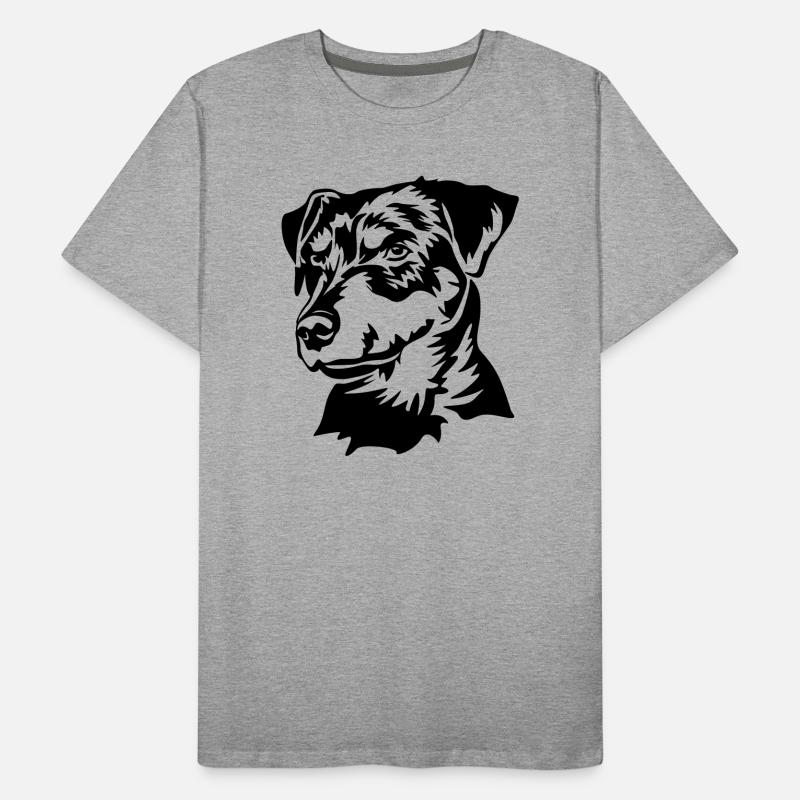 German Jagdterrier head Men's Premium Organic T-Shirt