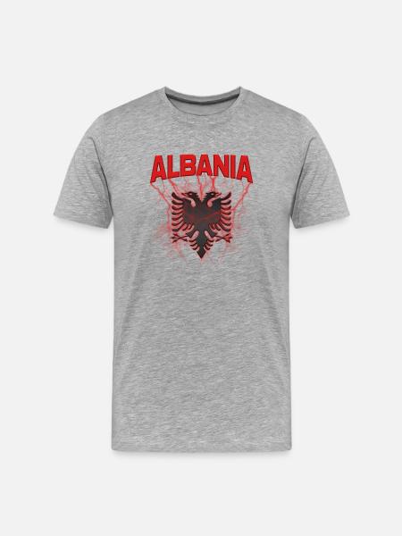Albania Albanian Eagle - Men's Premium Organic T-Shirt - heather grey
